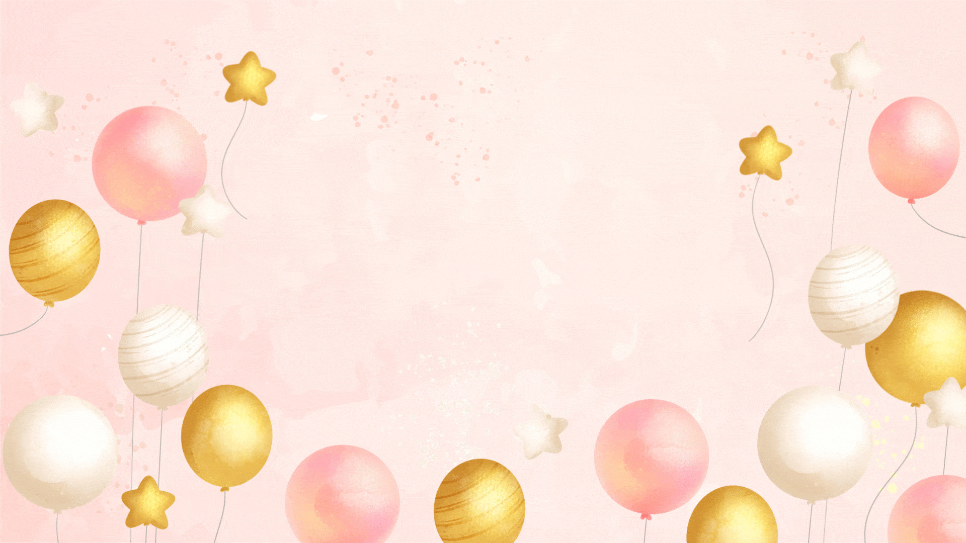 粉色金色气球背景元素GIF动态图