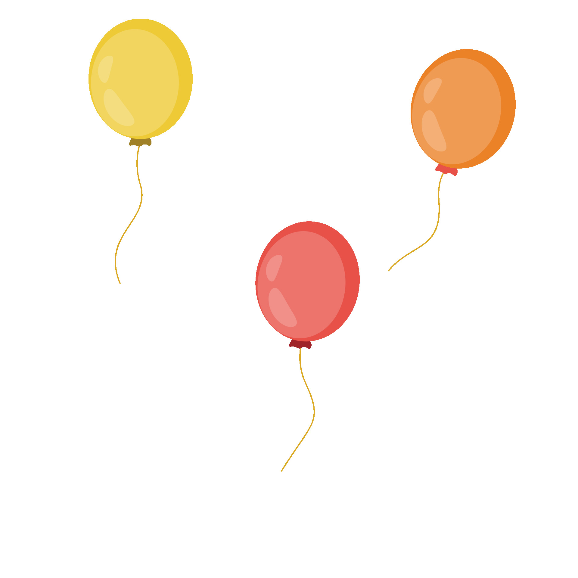 彩色气球飘动元素gif动态图气球元素
