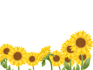 黄色卡通向日葵花朵元素GIF动态图向日葵元素