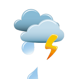 卡通天气预报图标下雨元素GIF动态图天气预报下雨图标