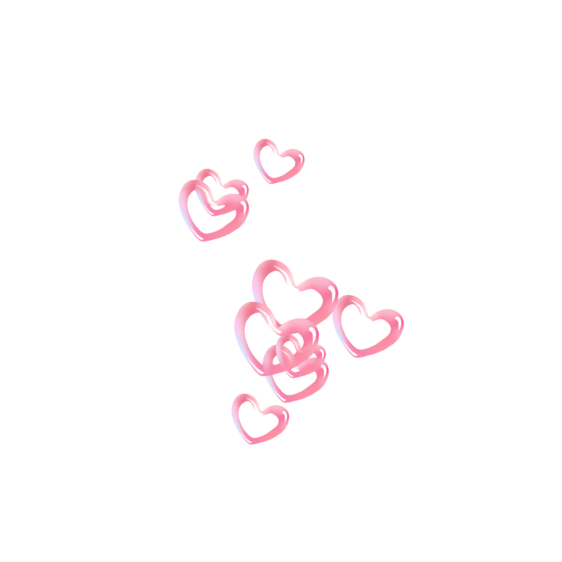 粉色爱心元素GIF动态图上升爱心元素