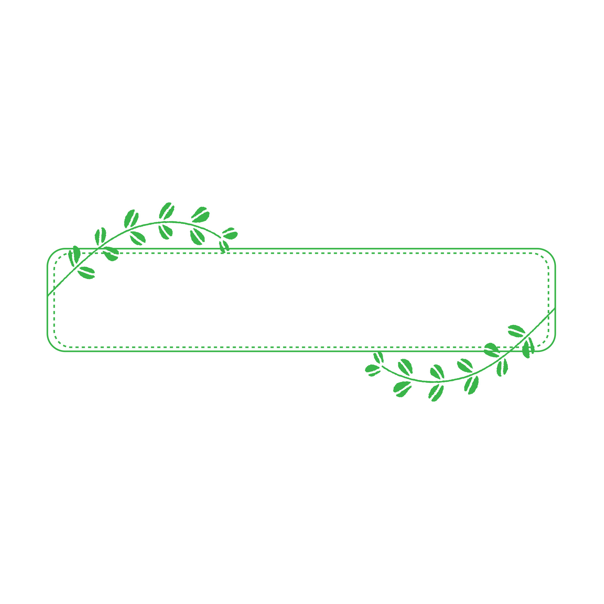 绿色简约图框树叶元素gif动态图简约边框
