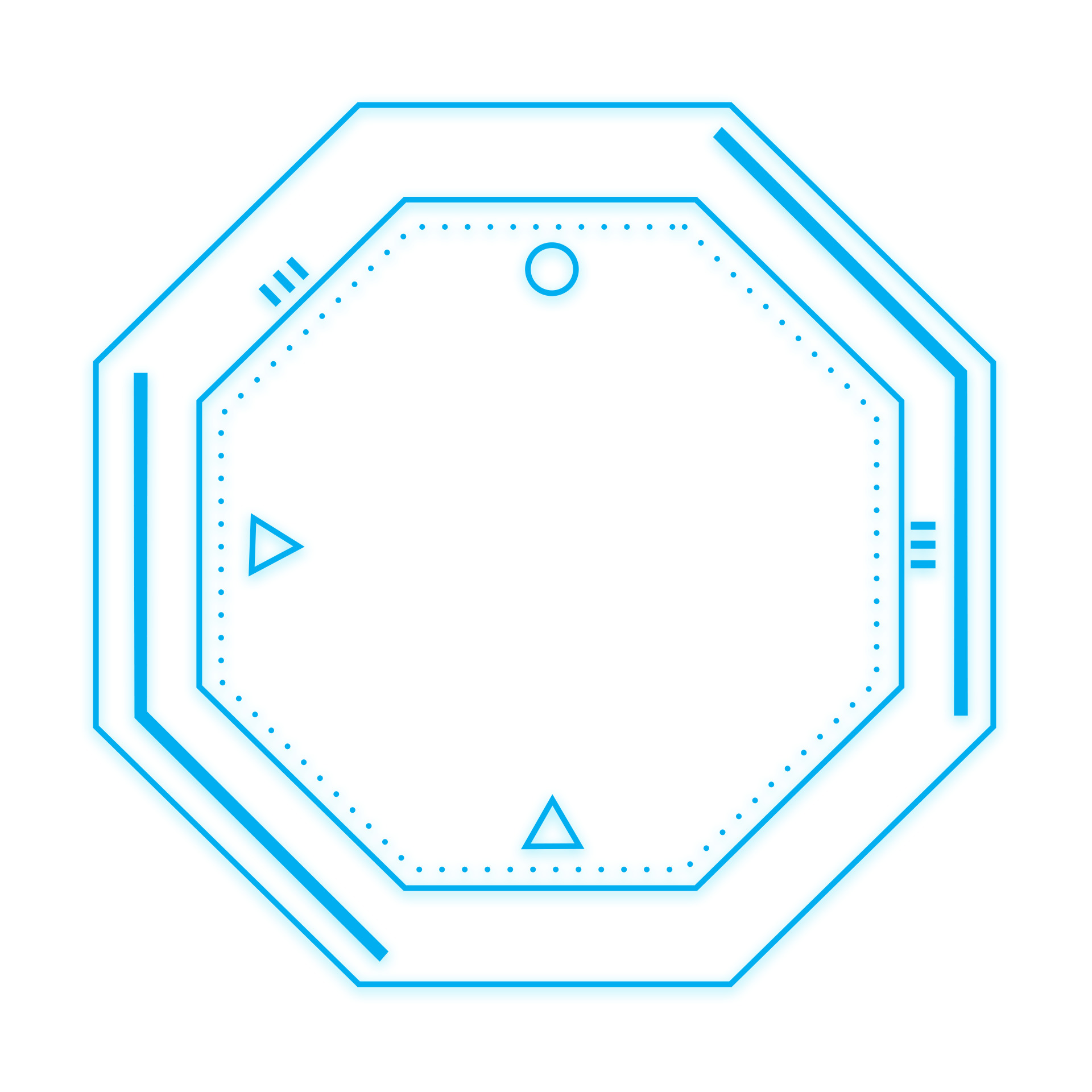 蓝色科技闪动几何元素边框gif动态图空包