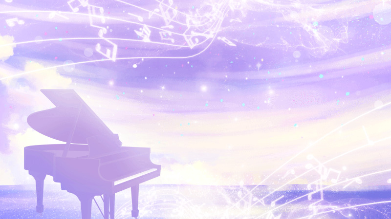 紫色钢琴音乐粒子动态背景GIF音符背景