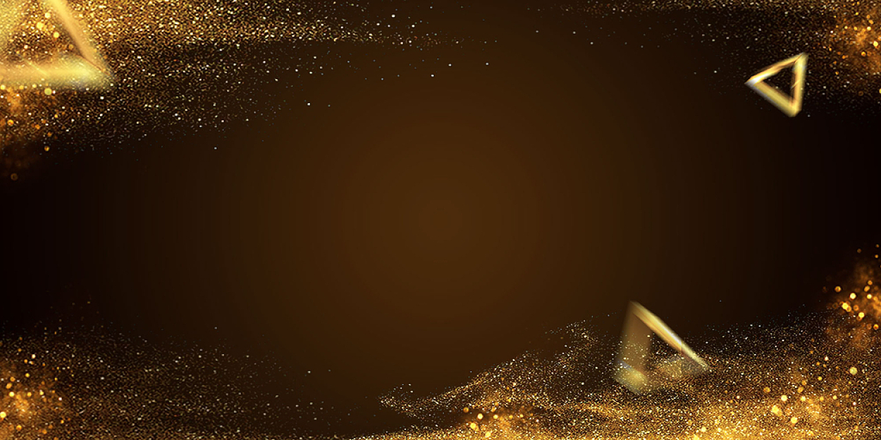 金色黑色大气简约金沙三角形热门主题展板背景