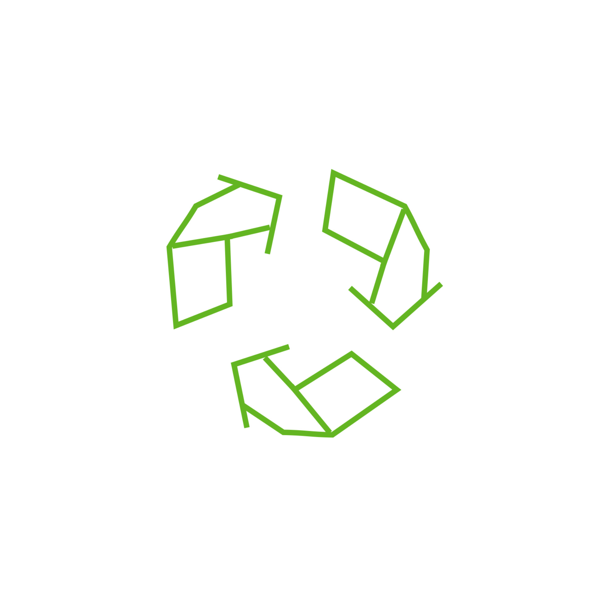 绿色循环箭头环保元素GIF箭头元素