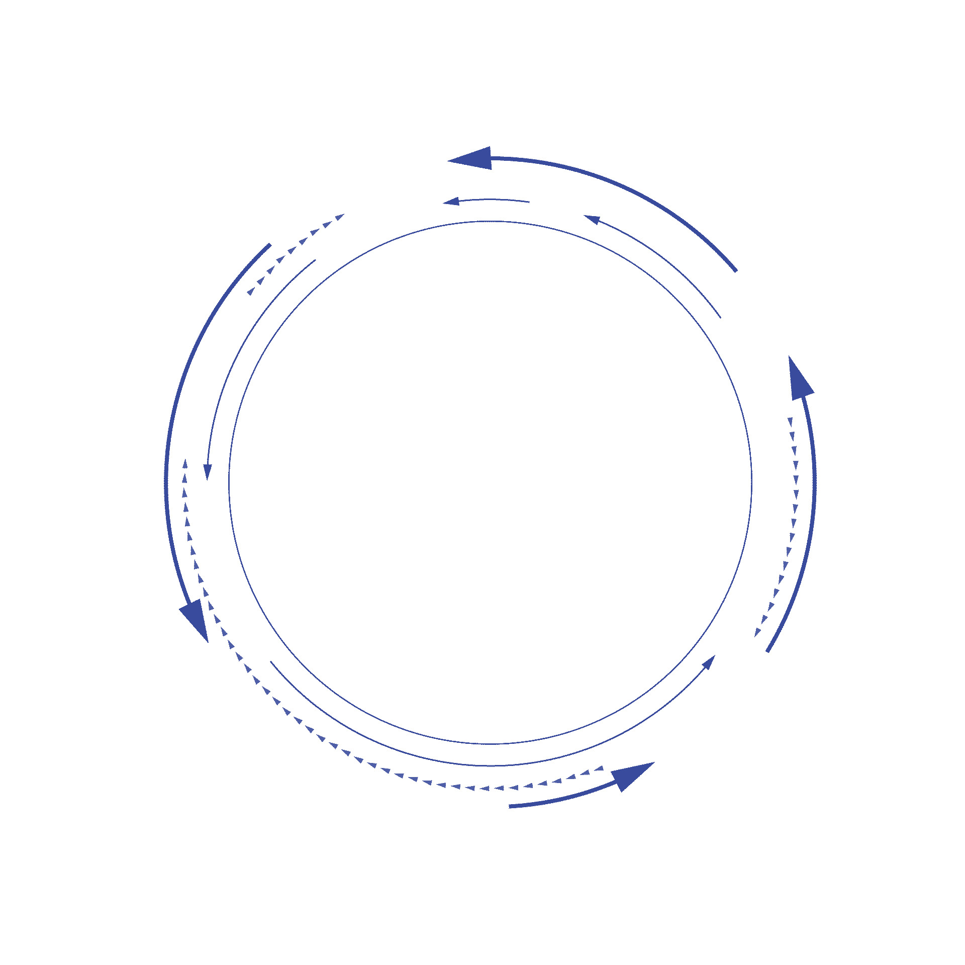 蓝色扁平箭头圆环元素GIF动态图箭头元素