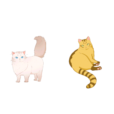 卡通小猫动物元素GIF动态图