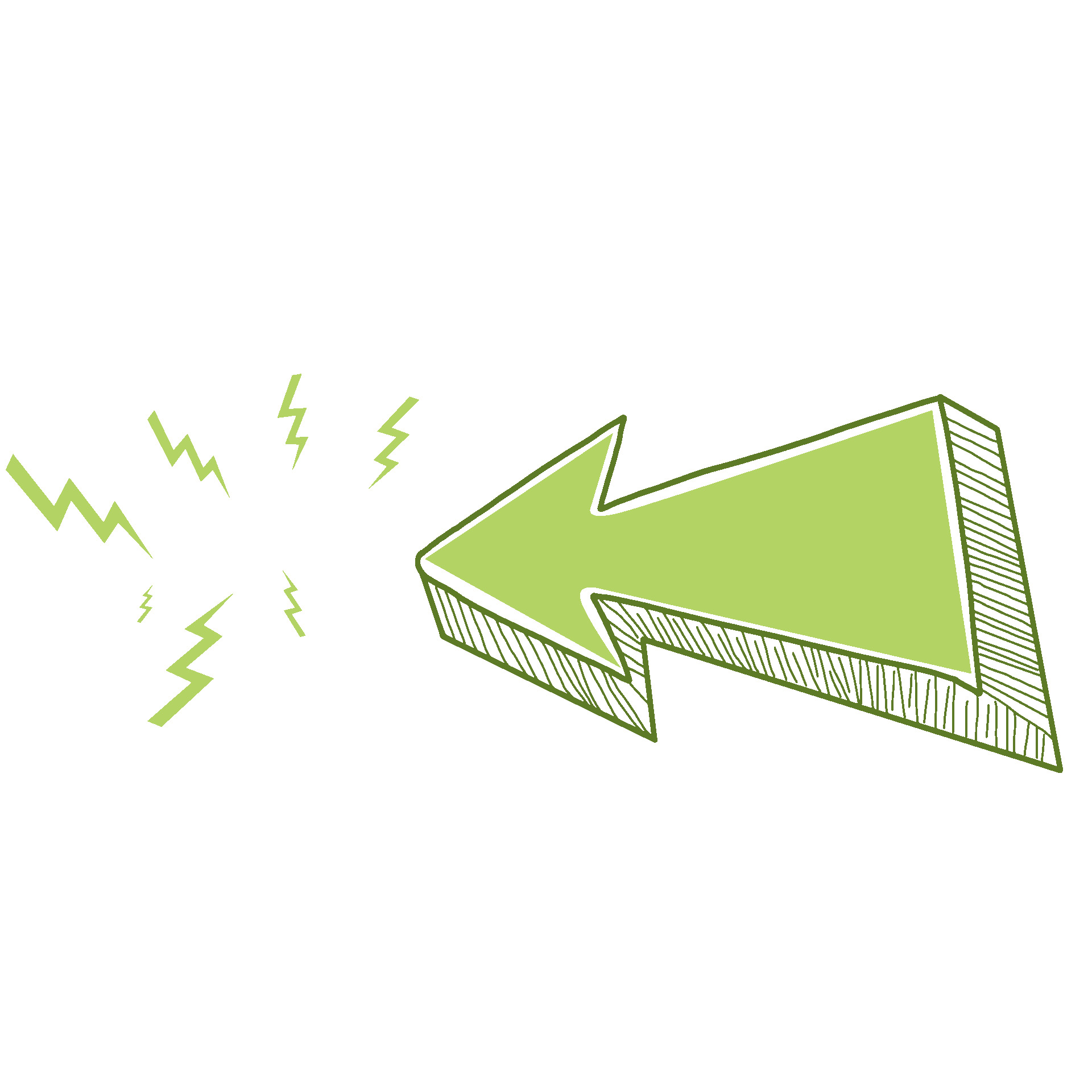 绿色卡通箭头标注重点元素GIF动态图箭头元素