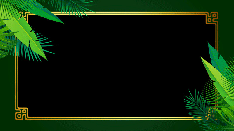 绿色植物素材边框背景GIF动态图夏天边框树叶底纹背景
