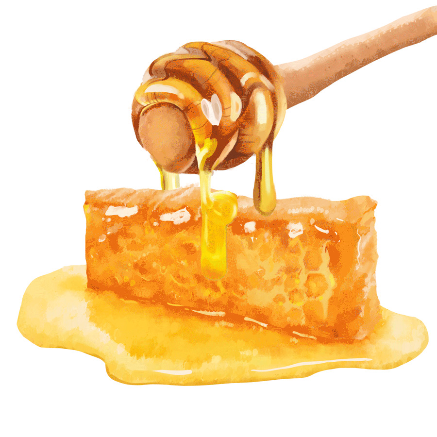 黄色蜂蜜美食元素GIF动态图