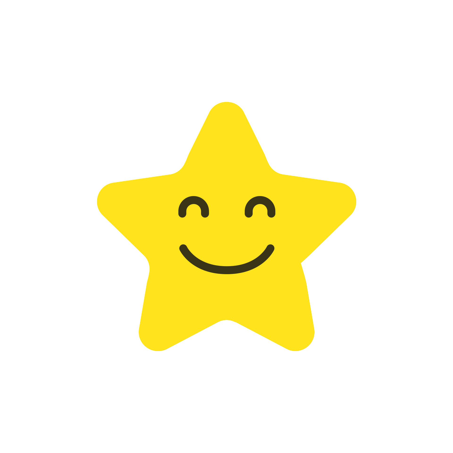 黄色卡通手绘笑脸星星元素gif动态图