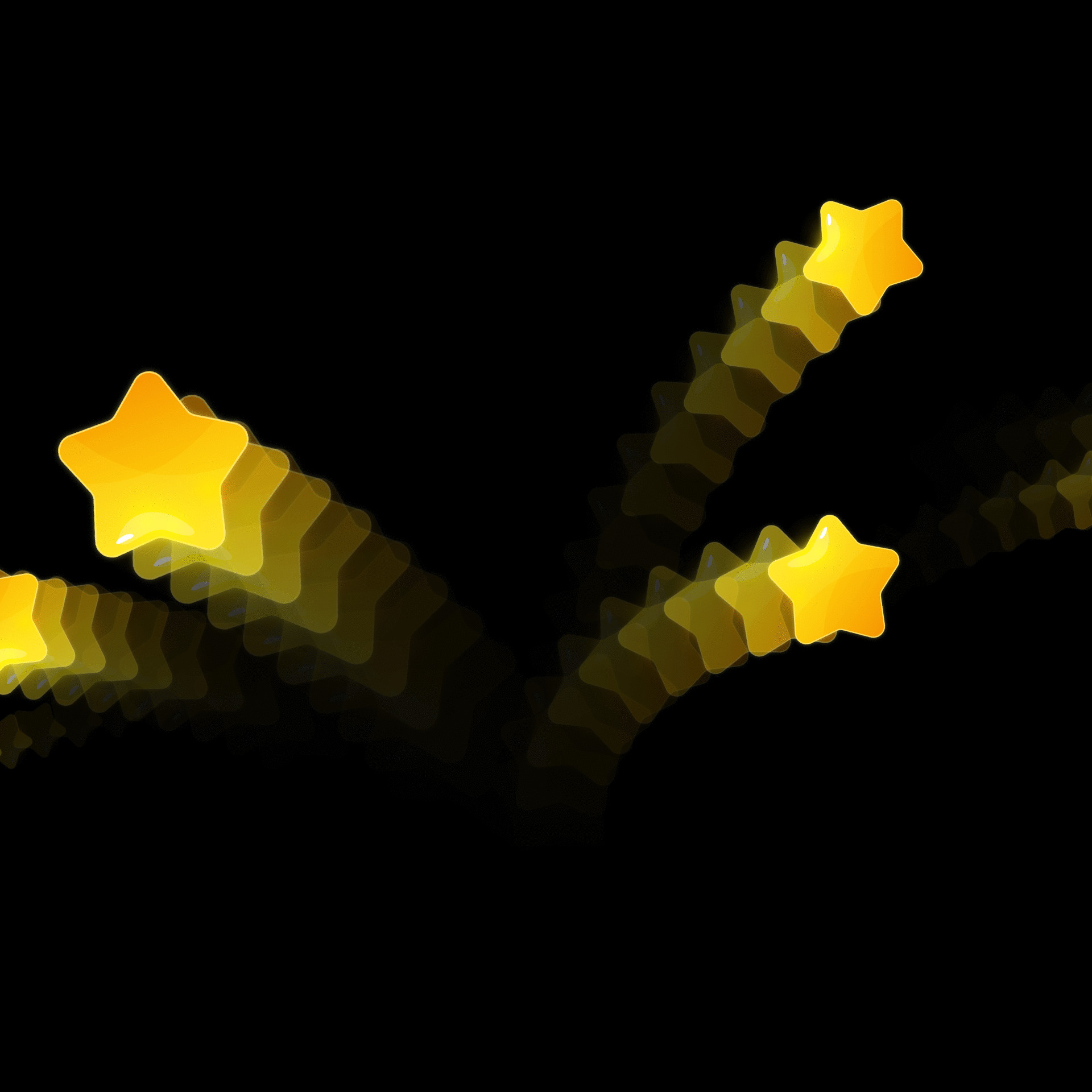 金色卡通爆炸五角星元素GIF动态图