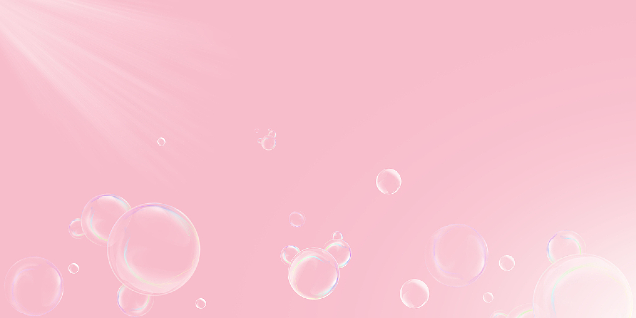 粉色渐变小清晰唯美文艺剪影母亲节泡泡活动背景展板