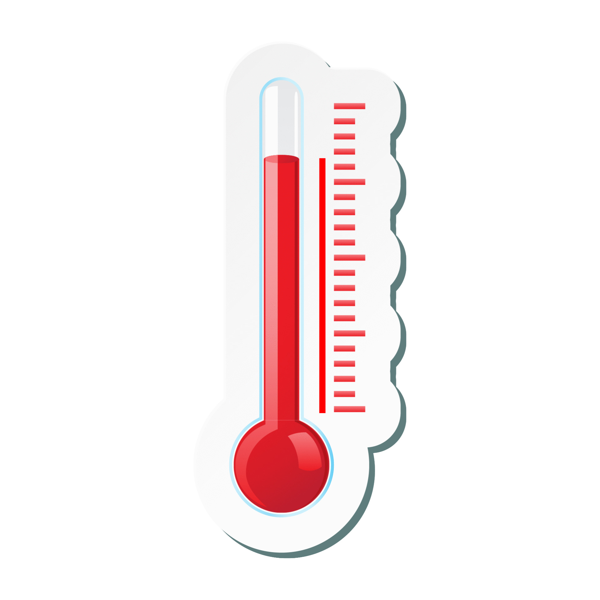 红色温度计升温高温夏天夏日元素GIF动态图温度计元素