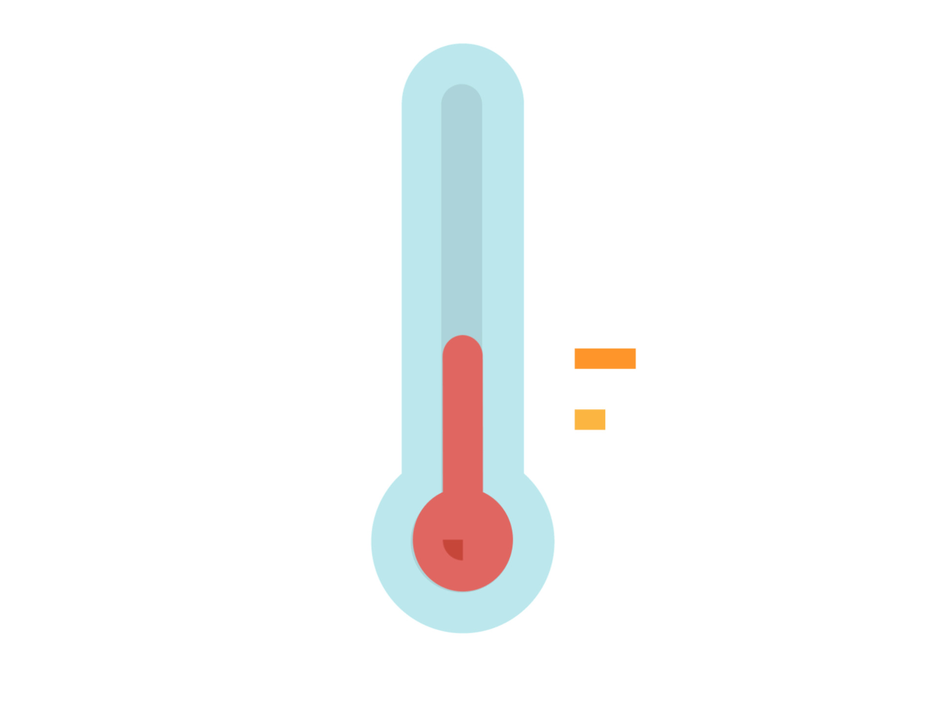 卡通夏天高温温度计元素GIF动态图
