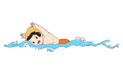 游泳元素GIF动态图