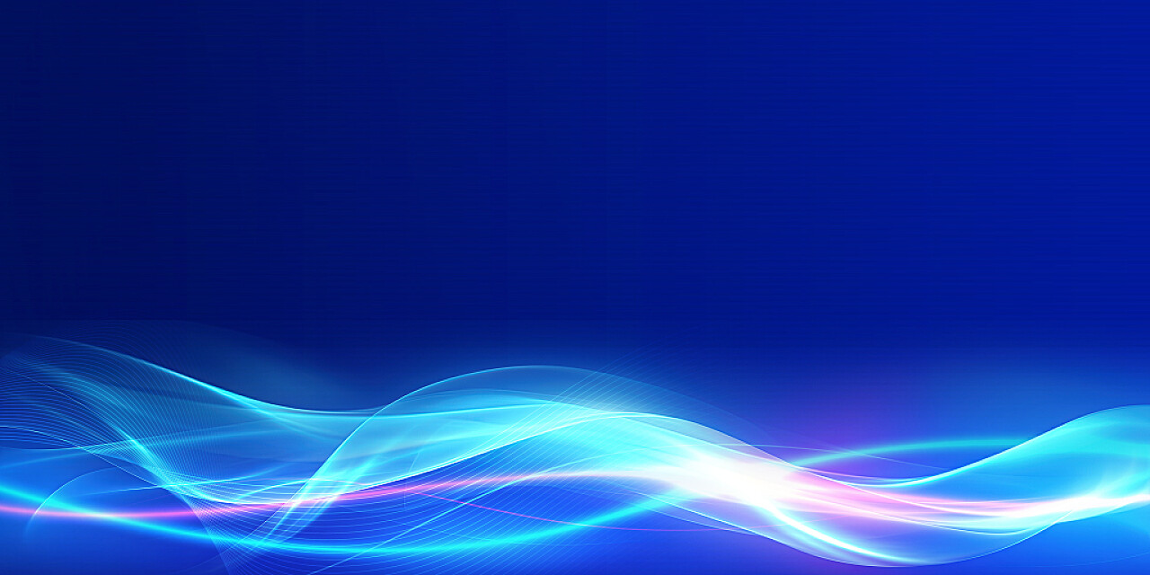 蓝色条纹曲线科技商务酷炫光效唯美简约文艺小清新科技展板背景