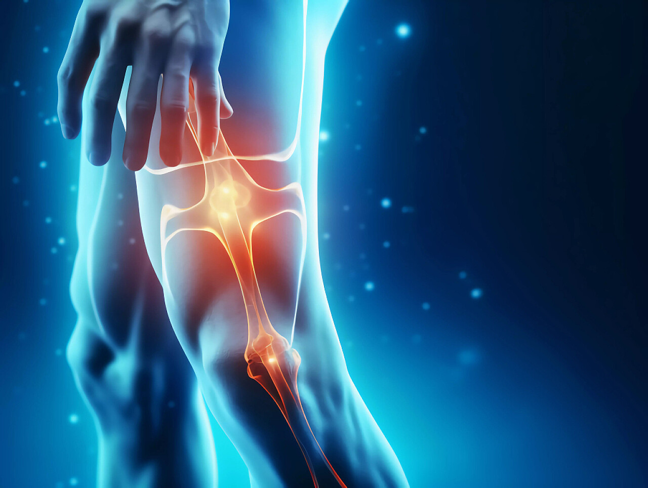 医疗科技膝关节疼痛全息图