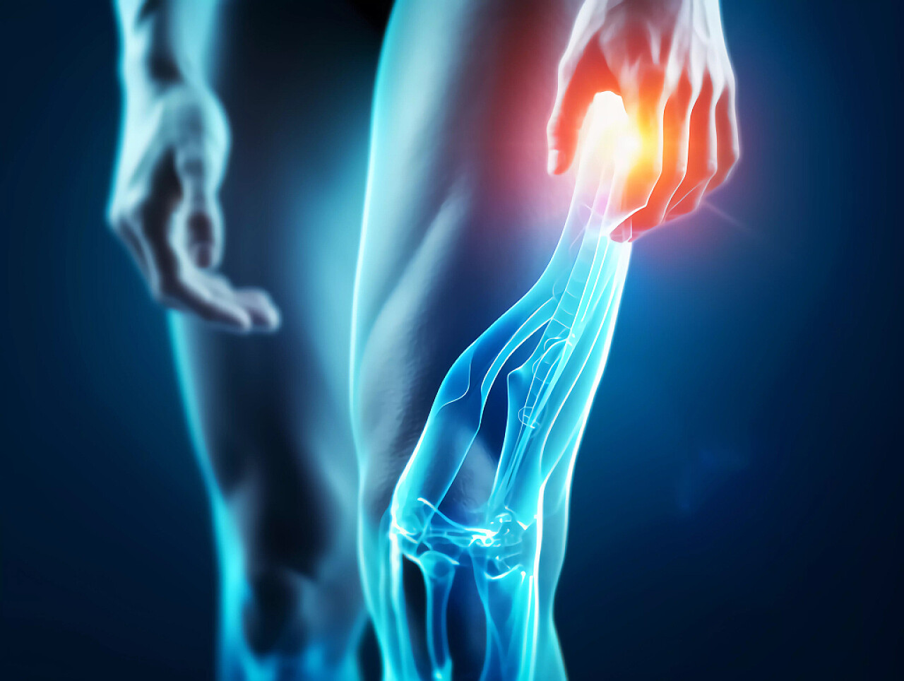 医疗科技膝关节疼痛全息图