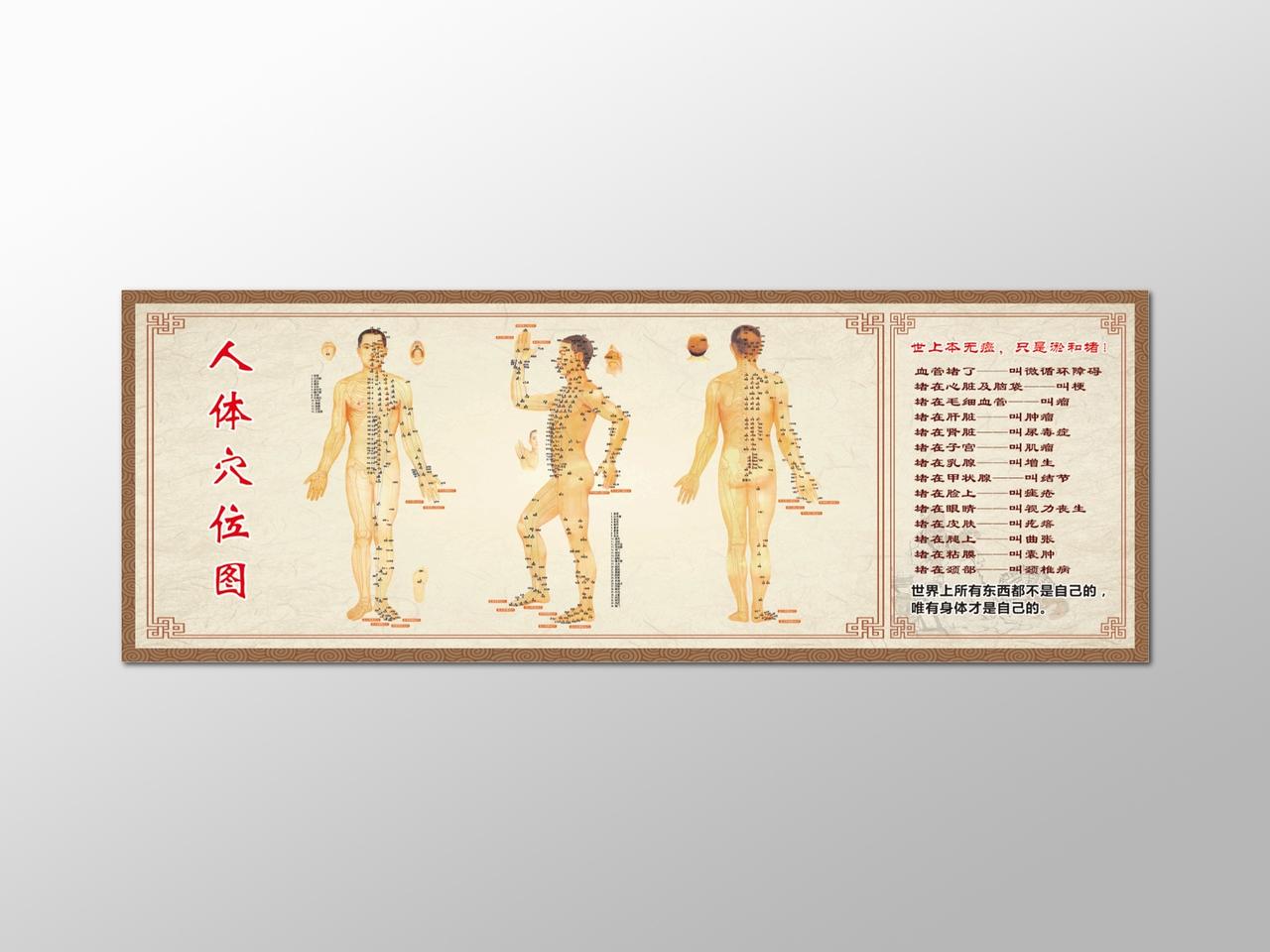 中医人体经络穴位图健康