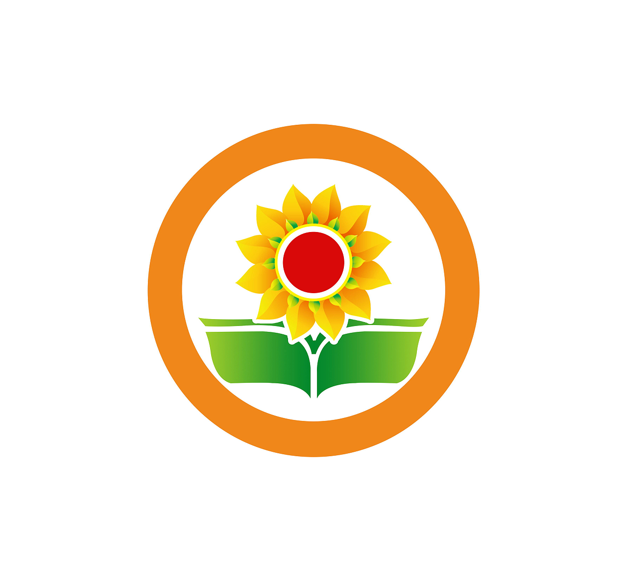 太阳向日葵标志LOGO模板设计花朵标志茶餐厅海报