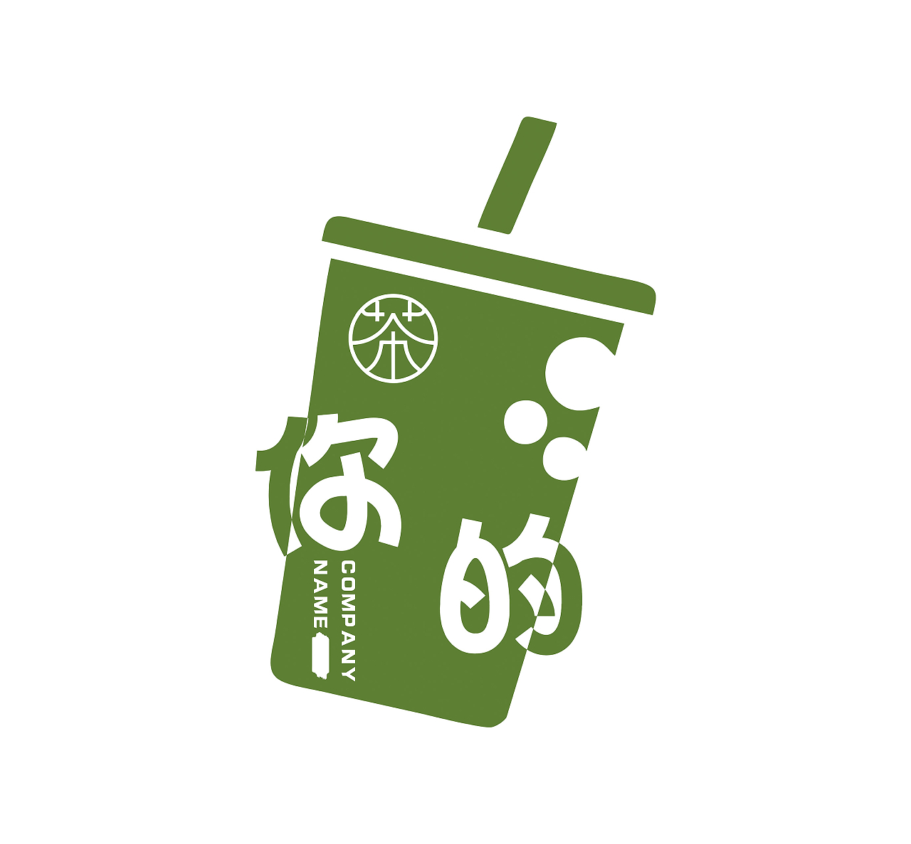 奶茶logo奶茶杯logo茶logo绿色logo
