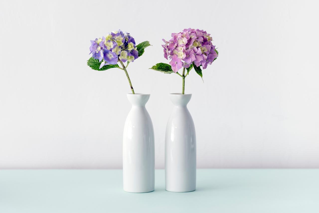 白陶瓷花瓶花紫色薰衣草室内免费下载 图星人